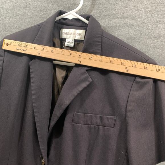 Jones New York Suits Womens Size 14 Black Formal Top Blazer - Picture 4 of 8